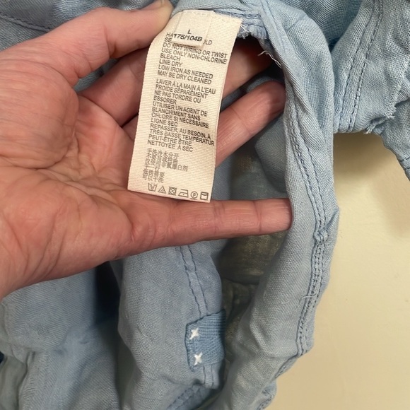 We The Free FREE PEOPLE Full of Light Blue Short Slv Crop Top $88 NWT L M S XS - Picture 9 of 13